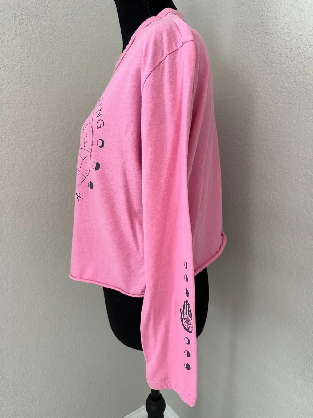 Grayson Threads Pink Long Sleeve Mystical Graphic Tee